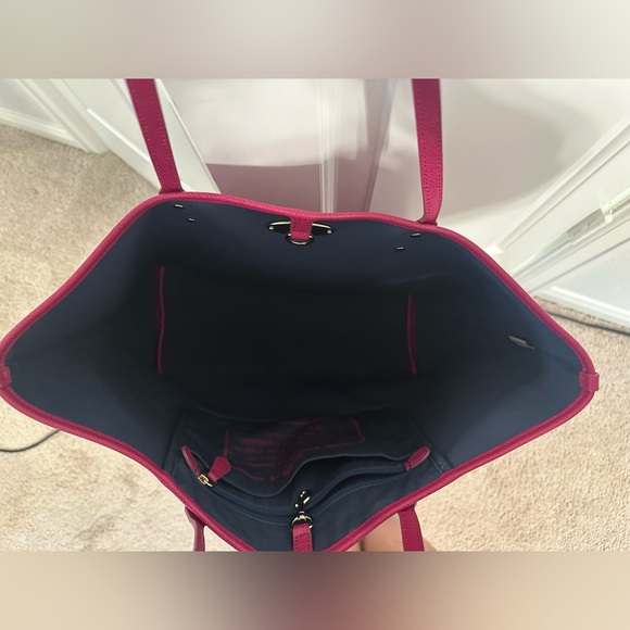 Raspberry Fuchsia Pinkish Purple Coach Tote Bag, Excellent Condition! 🌺 - Picture 6 of 16